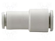 Push-in fitting; straight,reductive; -1÷10bar; polypropylene SMC