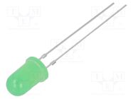 LED; 5mm; yellow green; 10÷15mcd; 30°; Front: convex; 1.8÷2.4VDC OPTOSUPPLY