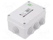 Enclosure: junction box; X: 95mm; Y: 130mm; Z: 58mm; IP55; grey ELEKTRO-PLAST NASIELSK