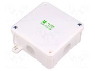 Enclosure: junction box; X: 98mm; Y: 98mm; Z: 46mm; wall mount; IP55 ELEKTRO-PLAST NASIELSK