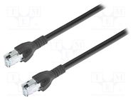 Patch cord; SF/UTP; 5e; wire; Cu; PVC; black; 5m; 24AWG; Cores: 8 BELDEN