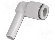 Push-in fitting; angled 90°; -1÷10bar; polypropylene; 30.2mm SMC