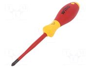 Screwdriver; insulated,slim; Pozidriv®; PZ2; Blade length: 100mm WIHA