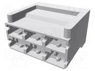 Terminals cover; male; snap fastener; ways: 6; black TE Connectivity