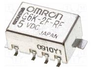 Relay: electromagnetic; DPDT; Ucoil: 5VDC; Icontacts max: 1A; SMD OMRON Electronic Components