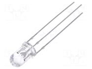 LED; red/green; 5mm; 30°; Front: convex; 12÷15VDC; No.of term: 3 OPTOSUPPLY