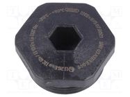 Stopper; PG7; IP68; polyamide; black; V-Ex; Thread: PG; -20÷90°C HUMMEL