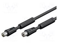 Cable; 1.5m; coaxial 9.5mm socket,coaxial 9.5mm plug; black; 75Ω GOOBAY