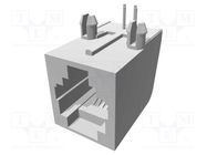 RJ11; socket; PIN: 4; Cat: 3; Layout: 6p4c; on PCBs; THT; 16.2mm TE Connectivity