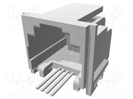 RJ11; socket; PIN: 4; Cat: 3; shielded,low profile; Layout: 6p4c TE Connectivity