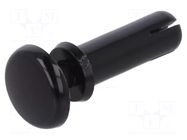 Rivet; polyamide; L.rivet: 12mm; black; dismountable,push-in DREMEC