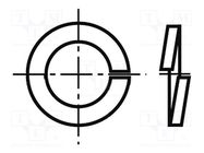 Washer; spring; M4; D=7mm; h=1.2mm; acid resistant steel A4 BOSSARD