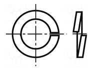Washer; spring; M4; D=7mm; h=1.2mm; acid resistant steel A4 BOSSARD