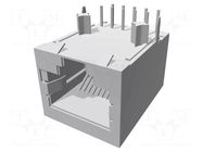 Connector: RJ50; socket; PIN: 10; Cat: 3; shielded; 10p10c; on PCBs TE Connectivity