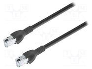 Patch cord; S/FTP; 6a; stranded; Cu; PUR; black; 5m; 26AWG; Cores: 8 BELDEN