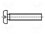 Screw; M2.5x5; 0.45; Head: cheese head; slotted; 0,6mm; brass BOSSARD