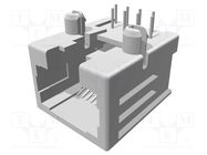 RJ45; socket; PIN: 8; Layout: 8p8c; Locking: bottom latch; on PCBs TE Connectivity