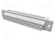 D-Sub; PIN: 37; plug; female; IDC; UNC 4-40; Locking: screws; 1.25A TE Connectivity