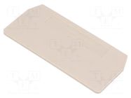 End/partition plate; beige; wemid WEIDMÜLLER