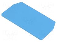 End/partition plate; blue; wemid WEIDMÜLLER