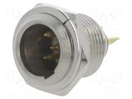 Connector: XLR mini; socket; male; PIN: 4; soldering; Ø11mm NINIGI