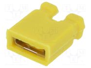 Connector: pin strips; jumper; female; open; 2.54mm; 1x2; yellow 