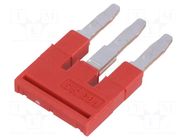 Comb bridge; red; terminals: 3; 5mm PHOENIX CONTACT