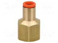 Push-in fitting; threaded,straight; -1÷10bar; brass; -5÷60°C SMC