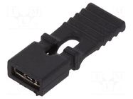 Connector: pin strips; jumper; female; 2.54mm; 1x2; black FISCHER ELEKTRONIK