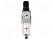 Compressed air filter/regulator; 1250l/min; 5um; Mat: aluminium SMC