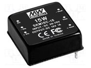 Converter: DC/DC; 15W; Uin: 18÷36V; Uout: 5VDC; Iout: 3000mA; 1"x1" MEAN WELL