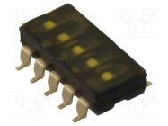 Switch: DIP-SWITCH; Poles number: 5; ON-OFF; 0.025A/24VDC; Pos: 2 OMRON Electronic Components