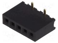 Connector: pin strips; socket; female; PIN: 5; straight; 1A; SMT CONNFLY