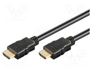 Cable; HDMI 1.4; HDMI plug,both sides; Len: 0.5m; black; Core: CCS Goobay