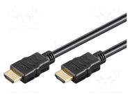 Cable; HDMI plug,both sides; Len: 0.5m; black; HDMI 1.4; Core: CCS Goobay