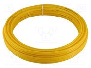 Pneumatic tubing; max.15bar; L: 20m; r bending min: 13mm; yellow 