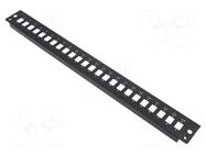 Connector: fiber optic; patch panel; rack; Standard: 19"; black LOGILINK