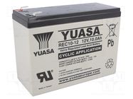 Re-battery: acid-lead; 12V; 10Ah; AGM; maintenance-free; 3.2kg 