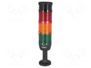Signalling column; red/yellow/green; LED; 24VDC; 24VAC; IK; 70mm EMAS