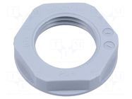 Nut; PG9; polyamide; UL94V-2; 22mm; grey; Thread: PG; with flange LAPP