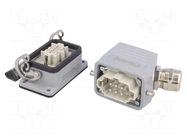 Connector: HDC; male + female; plug + socket,complete set; HE WEIDMÜLLER