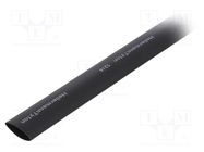 Heat shrink sleeve; 3: 1; 12mm; L: 1m; black; polyolefine HELLERMANNTYTON