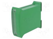 Enclosure: for DIN rail mounting; Y: 101mm; X: 35mm; Z: 120mm; green ITALTRONIC