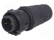 Connector: circular; plug; male; 3A; 600VAC; PIN: 2; EN3; soldering SWITCHCRAFT