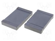 Ferrite: two-piece; 105Ω; A: 38mm; B: 6.35mm; C: 25.4mm; D: 26.6mm RICHCO