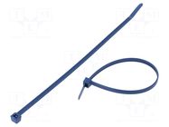 Cable tie; with metal; L: 200mm; W: 4.6mm; blue; polyamide; 225N HELLERMANNTYTON
