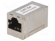 Coupler; coupler; PIN: 8; Cat: 6a; shielded; 8p8c; RJ45 socket x2 LOGILINK