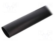 Heat shrink sleeve; glued; 6: 1; 50.8mm; L: 1.22m; black HELLERMANNTYTON