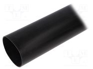 Heat shrink sleeve; glued; 3.5: 1; 68mm; L: 1m; black HELLERMANNTYTON