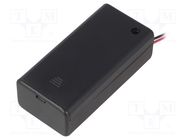 Holder; 6F22,6LR61; Batt.no: 1; cables; black; 150mm COMF